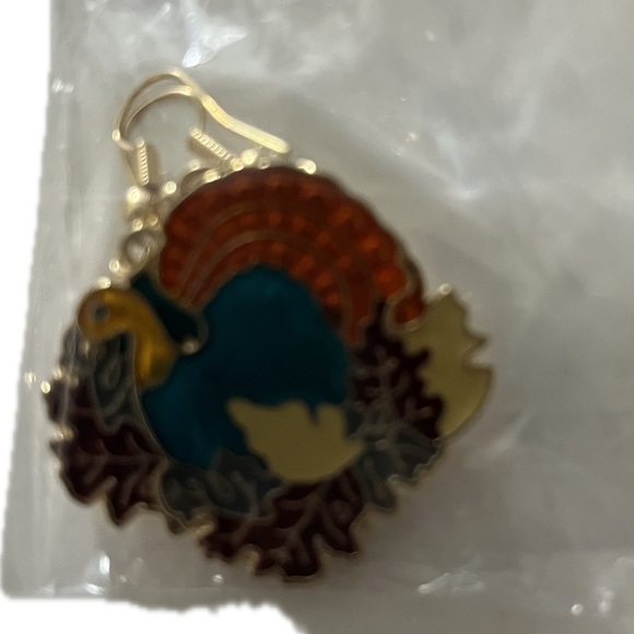 Colorful Turkey Earrings - NWOT - Picture 2 of 2